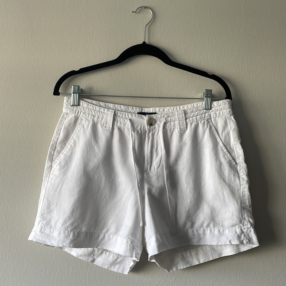 Gap White Flax/Cotton Shorts - size 4